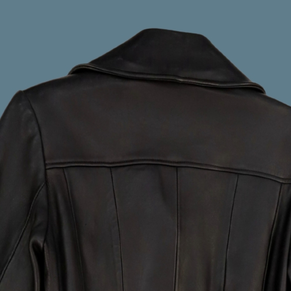 *NWOT Avanti 100% Leather Jacket with adjustable belt - Picture 5 of 5